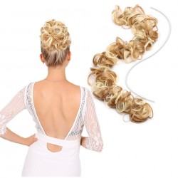 Elastic scrunchie - curly synthetic hair - bun - ponytail - hair extensionWigs