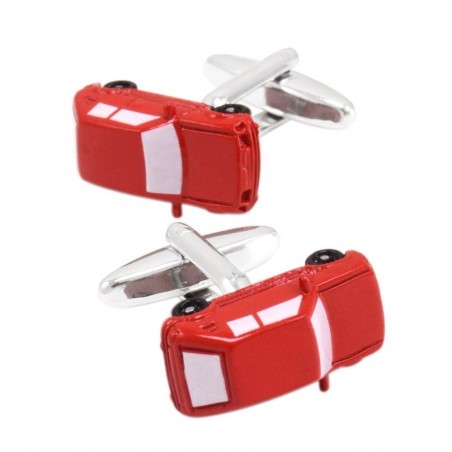 Enamel red car - cufflinks - 2 piecesCufflinks