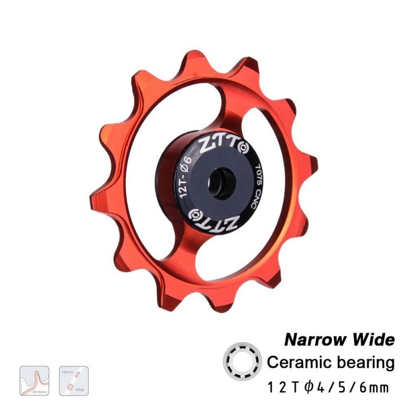 Ceramic bearing - bicycle derailleur - 12T - 4mm - 5mm - 6mmBicycle