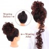 Elastic scrunchie - curly synthetic hair - bun - ponytail - hair extensionWigs