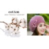 Knitted beret - a warm fur hat with decorative flowersHats & Caps