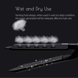Hair straightener with temperature control - tourmaline ceramic - wet / dry hairHair straighteners