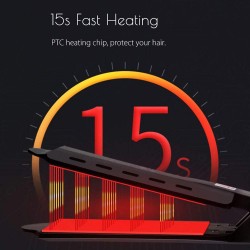 Hair straightener with temperature control - tourmaline ceramic - wet / dry hairHair straighteners