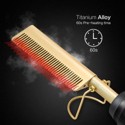 All in 1 - hair straightener / curler / comb - with temperature control - tourmaline ceramicHair straighteners