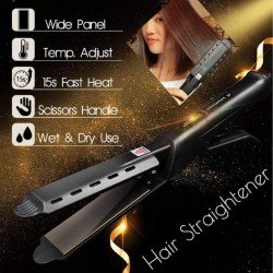 Hair straightener with temperature control - tourmaline ceramic - wet / dry hairHair straighteners
