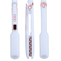 Volumizing hair straightener / curler / brush comb - corn shaped ceramic plates - LCD displayHair straighteners
