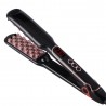 Volumizing hair straightener / curler / brush comb - corn shaped ceramic plates - LCD displayHair straighteners