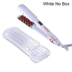 Volumizing hair straightener / curler / brush comb - corn shaped ceramic plates - LCD displayHair straighteners
