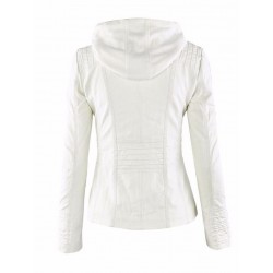 Winter leather jacket - removable inner lining with hood - waterproof - plus sizeJackets
