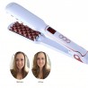 Volumizing hair straightener / curler / brush comb - corn shaped ceramic plates - LCD displayHair straighteners