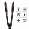 Volumizing hair straightener / curler / brush comb - corn shaped ceramic plates - LCD displayHair straighteners