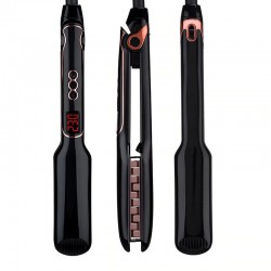 Volumizing hair straightener / curler / brush comb - corn shaped ceramic plates - LCD displayHair straighteners