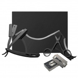 Beard grooming kit - trimming shaving comb - scissors - razor bladesBeard