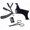 Beard grooming kit - trimming shaving comb - scissors - razor bladesBeard