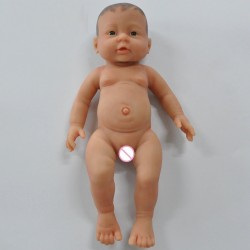 Realistic newborn - baby girl - soft silicone doll - 41cm - 2000gEducational
