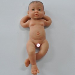 Realistic newborn - baby girl - soft silicone doll - 41cm - 2000gEducational