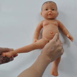 Realistic newborn - baby girl - soft silicone doll - 41cm - 2000gEducational