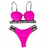 Sexy bikini set - leopard print - LOVE lettersBeachwear