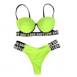 Sexy bikini set - leopard print - LOVE lettersBeachwear