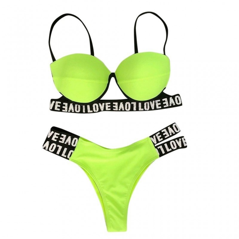 Sexy bikini set - leopard print - LOVE lettersBeachwear