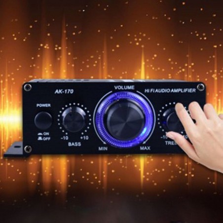400W - DC12V - HiFi power amplifier - car stereo music receiver - FM radio - MP3Amplifiers
