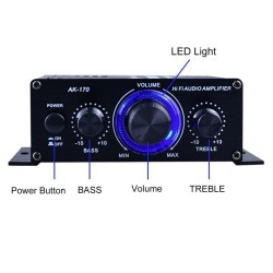 400W - DC12V - HiFi power amplifier - car stereo music receiver - FM radio - MP3Amplifiers