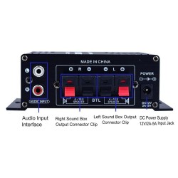 400W - DC12V - HiFi power amplifier - car stereo music receiver - FM radio - MP3Amplifiers
