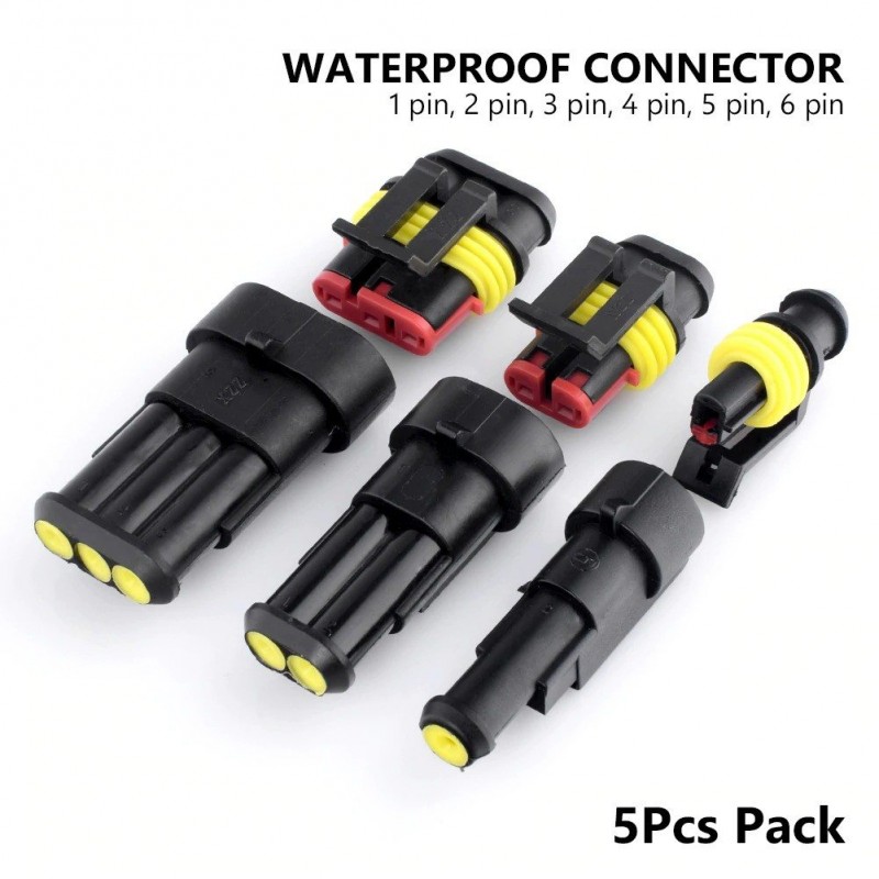 Waterproof connectors - electrical wire plug terminals - 1-6 pins - cars - trucks - motorcycles - 5 piecesCars & Vehicles Waterproof connectors - electrical wire plug terminals - 1-6 pins - cars - trucks - motorcycles - 5 piecesCars & Vehicles