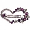 Crystal heart shaped flower - hairpinHair clips