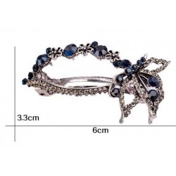 Crystal heart shaped flower - hairpinHair clips