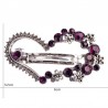 Crystal heart shaped flower - hairpinHair clips