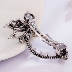 Crystal heart shaped flower - hairpinHair clips