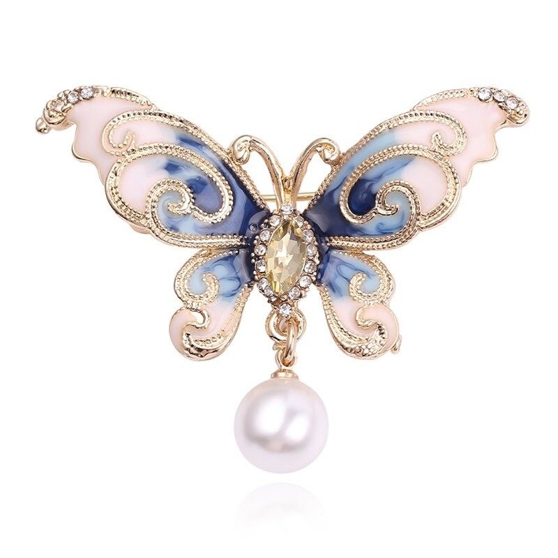 Crystal brooch - butterfly - hanger - leavesBrooches
