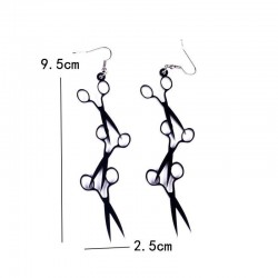 Triple black scissors - long earringsEarrings