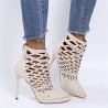 Suede studded pumps - high heels with a back zipperHigh heels
