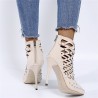 Suede studded pumps - high heels with a back zipperHigh heels