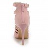 Sexy suede high heels - pumps - with a zipper and a buckleHigh heels