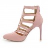 Sexy suede high heels - pumps - with a zipper and a buckleHigh heels