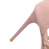 Sexy suede high heels - pumps - with a zipper and a buckleHigh heels