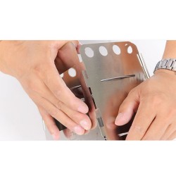 Outdoor / picnic / camping stove - foldable - with a tray - stainless steelSurvival tools