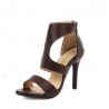 High heel sandals - ankle length - with a back zipperHigh heels