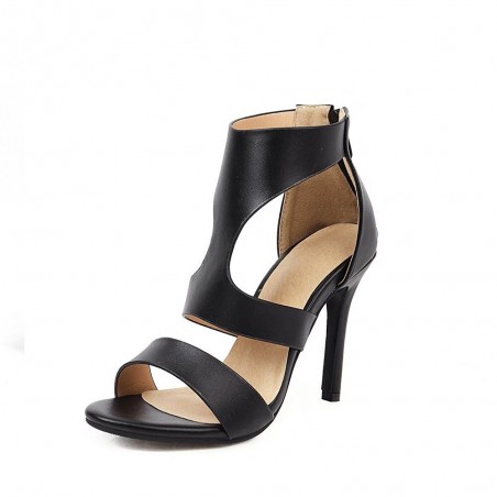 High heel sandals - ankle length - with a back zipperHigh heels