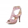 Sexy hollow pumps - high heel sandals - with an ankle strapHigh heels