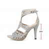Sexy hollow pumps - high heel sandals - with an ankle strapHigh heels