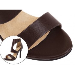 High heel sandals - ankle length - with a back zipperHigh heels