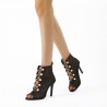 Sexy mesh high heels - lace-up - ankle lengthHigh heels