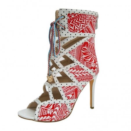 Sexy high heel ankle boots - hollow-out - lace-up - back zipperHigh heels