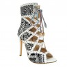 Sexy high heel ankle boots - hollow-out - lace-up - back zipperHigh heels