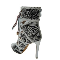 Sexy high heel ankle boots - hollow-out - lace-up - back zipperHigh heels