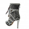 Sexy high heel ankle boots - hollow-out - lace-up - back zipperHigh heels